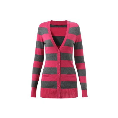 Moteriškas megztinis su V{0}}kakleliu su kišenėmis